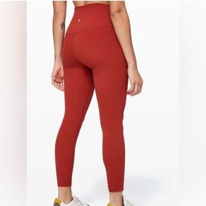 NWT Lululemon Athletica High-Waisted Rust Align Leggings